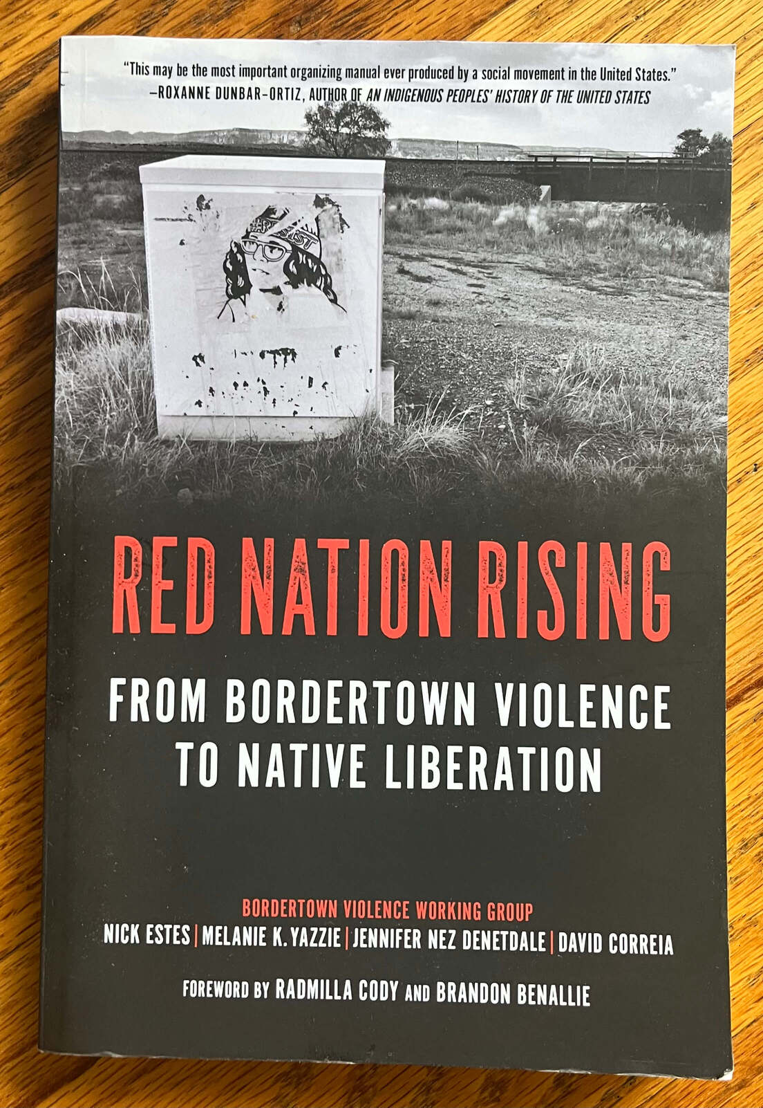 “Red Nation Rising: From Bordertown Violence to Native Liberation” By the Bordertown Violence Working Group, Nick Estes, Melanie K. Yazzie, Jennifer Nez Denetdale, and David Correia. Foreword by Radmilla Cody and Brandon Benallie.